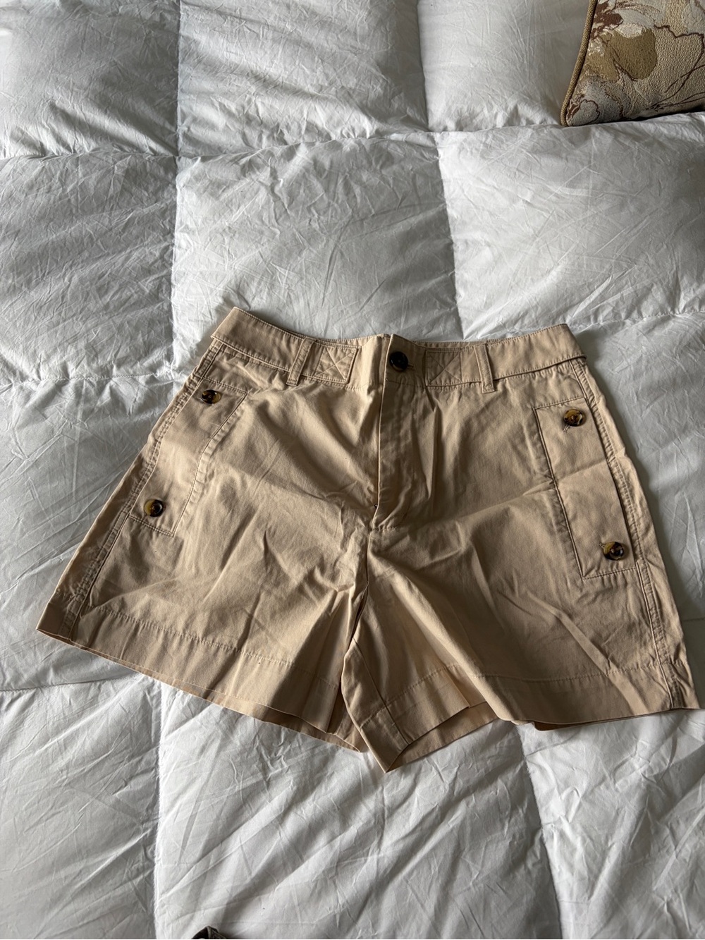 Banana Republic Factory Tan Cargo-Style Bermuda Shorts